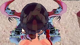 Friedrich der Große sucking and sex in Azur Lane fantasy.