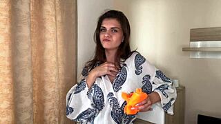 stepmom’s huge cock forces me to lick milky nipples