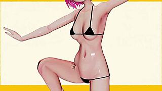 Hololive characters poke dance.