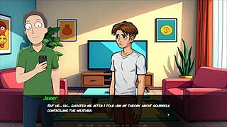 morty's sister squirts in the shower in portal parody hentai game