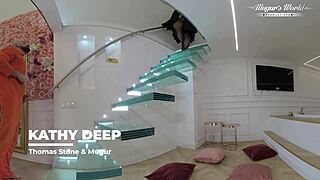 Bbw Kathy Takes Deep Hard Pounding on Staircase with Big Tits