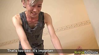 Japanese Twink Jerks His Cock in Amateur Clip