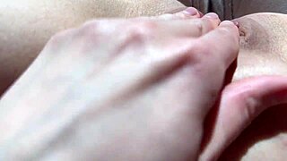 brazilian milf masturbates her shaved pussy