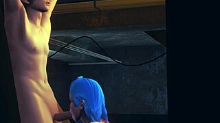 Jinx gives blowjob in league of legends hentai, uncensored!