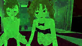 Mikoto Misaka and Kuroko Shirai in Bunny Girl Threesome Creampie