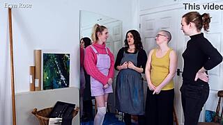 Behind the scenes of blank canvas and turned to stone