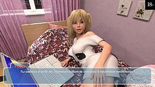 In happy summer part 6 spy on big tits in bathroom hentai gameplay