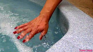 hot blonde shemale pamela lenvisk bends over for machine sex