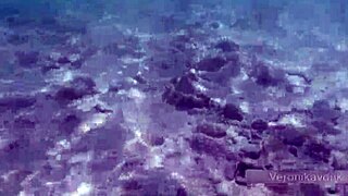 Public exhibitionist German teen VeronikaVonk flashes big boobs at sea 😜