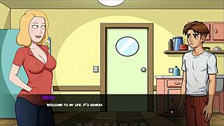 morty's sister squirts in the shower in portal parody hentai game