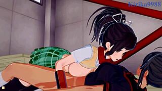 Asuka And Homura Intense Futanari Sex In Senran Kagura Hentai