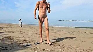 Getting fucked by huge cock on nude beach