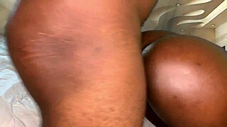 Ebony teen screams from hard spanking on big ass