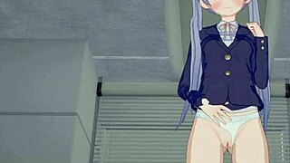 aoba suzukaze and hifumi takimoto start with masturbation leading to intense futanari creampie in new game hentai