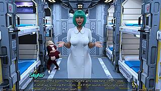 Milfs and teens compete in space!