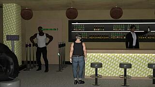 nasty city hentai ep 2: strip poker leads to gloryhole footjob