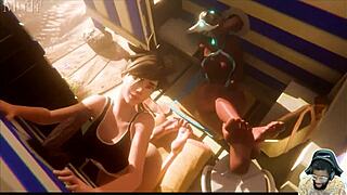 Sombra watches gloryhole deepthroating natasha fucking huge pov 😈