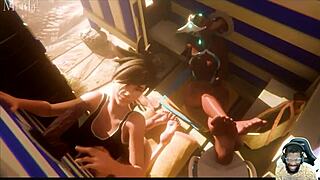 Sombra watches gloryhole deepthroating natasha fucking huge pov 😈