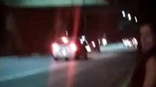 lenev8 teasing in lingerie on sao paulo streets