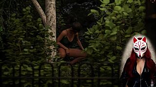 Kate In Cartoon Public Scene With Brunette Babe Outdoor College