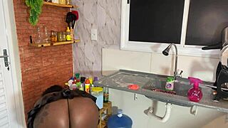 Maid fucks boss for raise, removes condom for thick dick in wet pussy, asks for cum