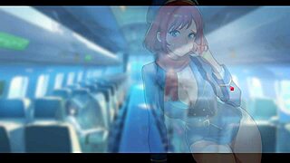 check out this honeysun gameplay with redhead stewardess in cosplay