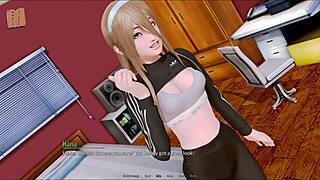 In the harem hotel, the cute 3d girl with big tits enjoys a fat cock in the room with boobs bouncing