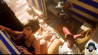 Sombra watches gloryhole deepthroating natasha fucking huge pov 😈