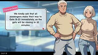 check out this honeysun gameplay with redhead stewardess in cosplay