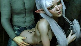 frieren elf standing fuck parody