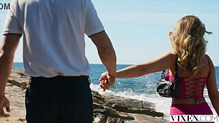 Vixen stunning natural beauty ruby reign rides his big cock all day.