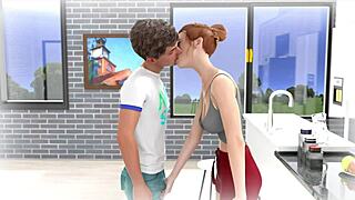 Karthik fucks Riley in his dream with blowjob and footjob in college kings.