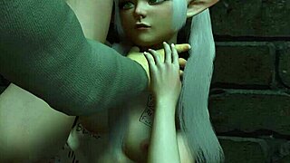 frieren elf standing fuck parody