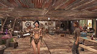 chyler leigh models fallout 4 fashion as a top brunette in anime style