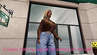 Black Security Guard Fucks Asian Muslim Woman Hard!