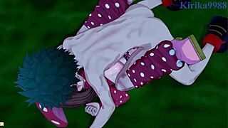 Kinoko Komori and Mei Hatsume with Izuku Midoriya – intense sex in My Hero Academia hentai?