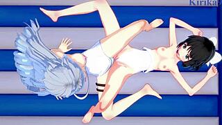 Miku Kohinata And Laura Bodewig Engage In Suggestive Lesbian Play In Symphogear Hentai