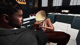 Black Security Guard Fucks Asian Muslim Woman Hard!