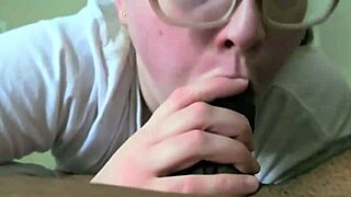 snowbunny sucks and deepthroats my bbc until i cum on her tits!!