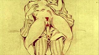 Retro Vintage Erotic Cartoon Anime Hentai Illustration