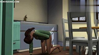 gorgeous teen catches bbc roommate naked and bangs him