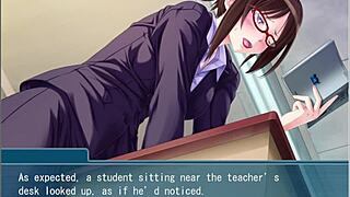 Beautiful Teacher Bound Behind Glasses