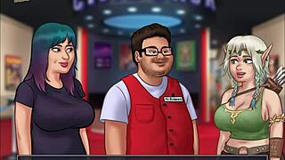 Summertime saga 119 with big tits in cartoon style