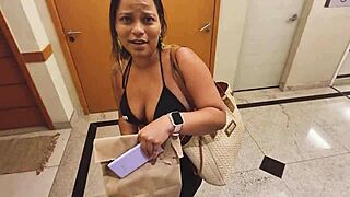 Wow, that teen neighbor's huge ass gapes from big cock