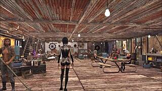 chyler leigh models fallout 4 fashion as a top brunette in anime style