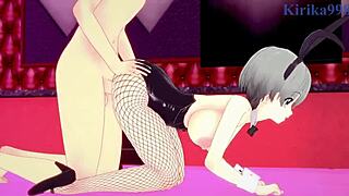 Hana and Yanagi's steamy bunny girl adventure in 3D