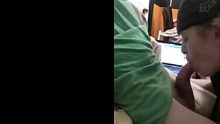 Good Friend Worships My Cock with a Mouthful of Cum