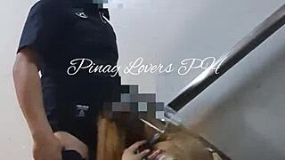 Teen couple has sex in public mall fire exit, almost caught