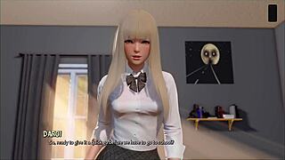 European College Couple Jerks Off Classmate's Cock Under Desk During Lecture In Skirts And Shoes.