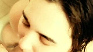 rubynalexfantasy gets face fucked until she pukes, then anal play in the shower